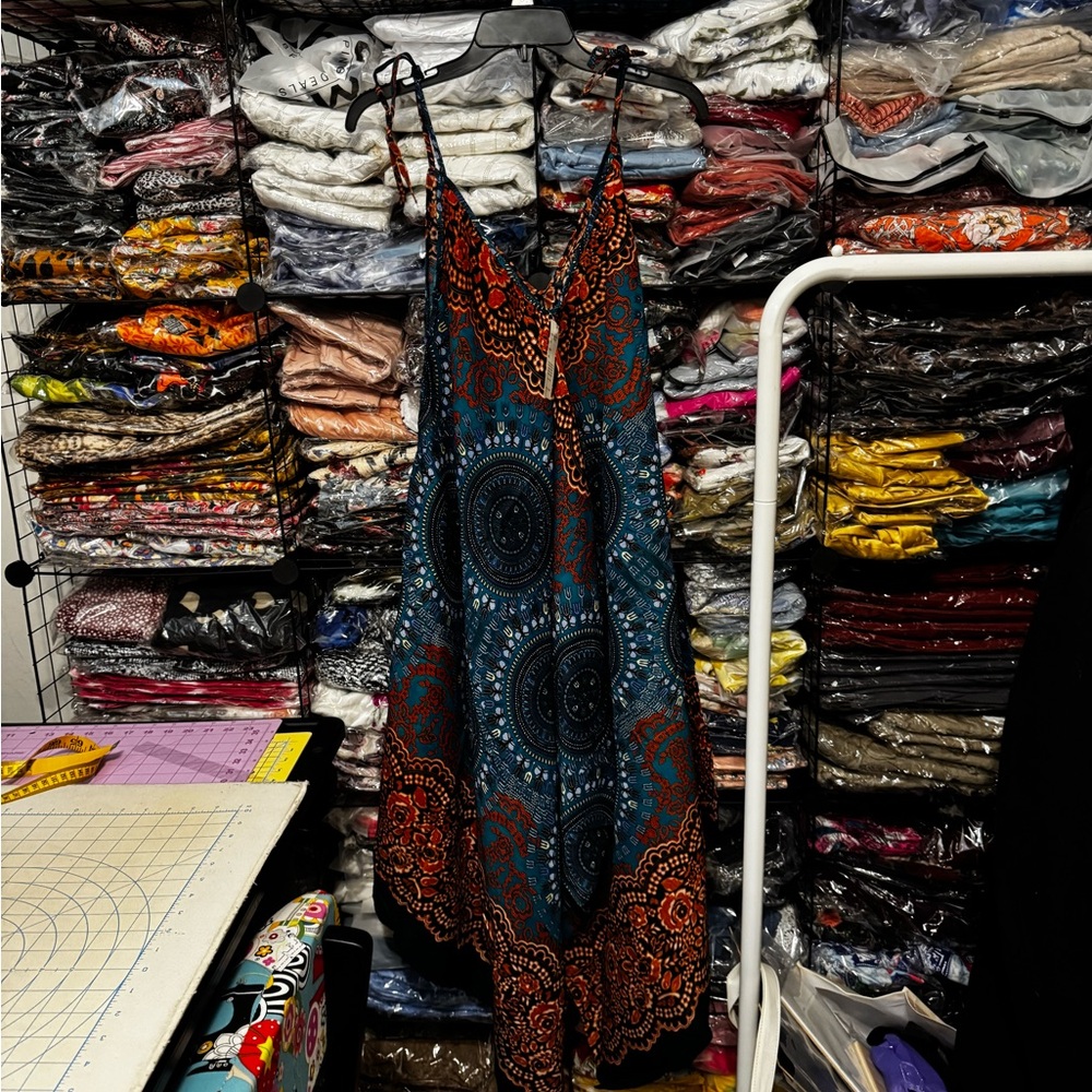 Multi print harem pant romper - Picture 2 of 4